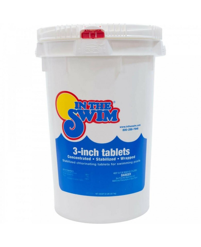 In the Swim 3 inch Chlorine Tablet Bucket - 50 Pound