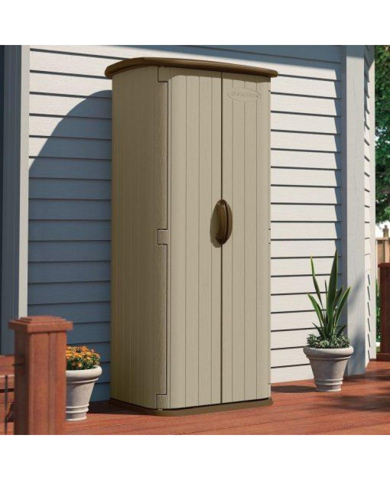 Double Wall Resin Outdoor Tool Storage Shed 70.5″H x 32.25″W x 26.5″D